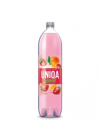 Negazuotas gaivusis gėrimas Uniqa braškių ir apelsinų skonio 1,5l