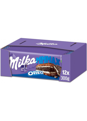 Pieninis šokoladas MILKA su OREO sausainių gabaliukais, 300 g x 12 vnt dėžė. 3,79€ - vnt