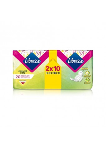 Paketai „LIBRESSE Natural Care Regular Wings“, 2 x 10 vnt.