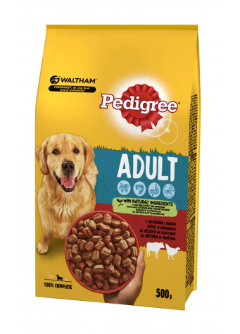 Pedigree Dry Adult sausas maistas su jautiena ir paukštiena 500 g