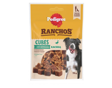 PEDIGREE Ranchos Cubes 70 g papildomas ėdalas suaugusiems šunims su antiena