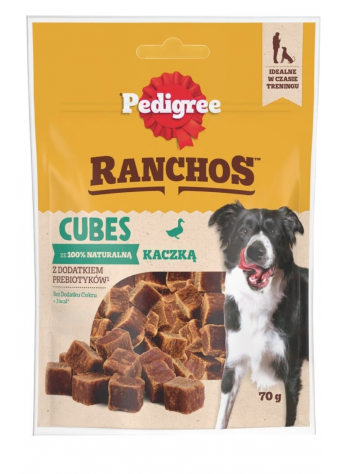 PEDIGREE Ranchos Cubes 70 g papildomas ėdalas suaugusiems šunims su antiena