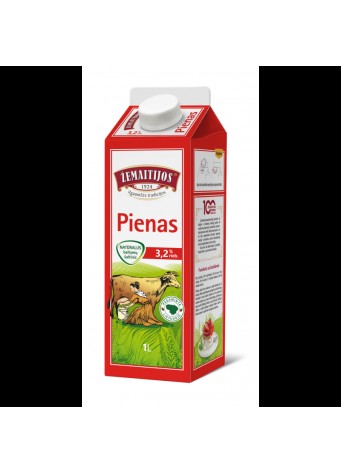 Pienas Žemaitijos 3,2 % 1l