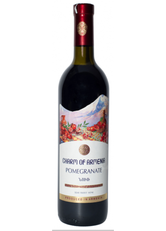 Charm Of Armenia granatų, p.saldus raudonas vynas 8,5% 0,75L