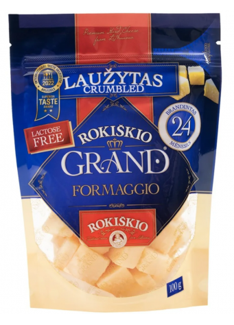 Kietasis sūris ROKIŠKIO GRAND, 37 % rieb., brandintas 24 mėn., 100 g
