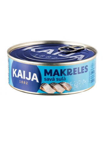  Skumbrės savo sultyse su aliejumi KAIJA, 240 g