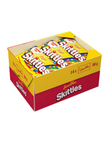 Kramtomieji saldainiai SKITTLES SMOTHIES, 38g x 14vnt dėžė. 0,49€ - vnt