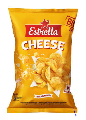 Bulvių traškučiai ESTRELLA sūrio skonio , 180 g