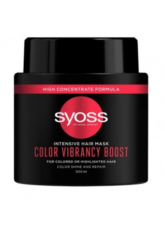 Kaukė plaukams Syoss Color Vibrancy Boost, 500 ml