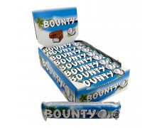 Šokoladinis batonėlis BOUNTY, 2 vnt. x 28,5 g, 57 g x 24vnt dėžė. 0,78€ - vnt
