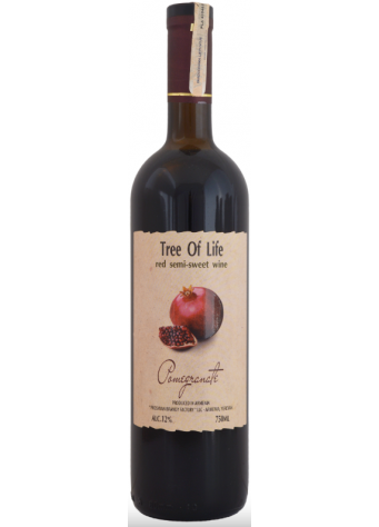 Tree of Life Pomegranate raudonas p.saldus vynas 12% 0,75L