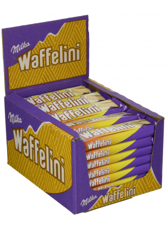 Vaflinis batonėlis MILKA WAFELINI su kreminiu įdaru, 31 g x 35vnt dėžė. 0,49€ vnt.