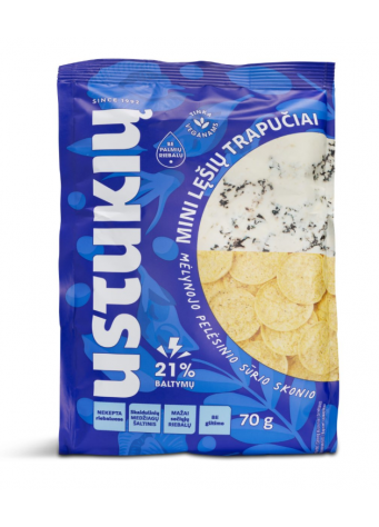 Mini lęšių trapučiai mėlynojo pelėsinio sūrio skonio 70g