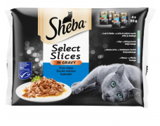 Kačių ėdalas Sheba konservuotas su žuvimi 4x85g