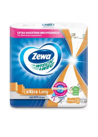 Popieriniai rankšluosčiai ZEWA WISCH & WEG, 2 sluoksnių, 2 ritinėliai